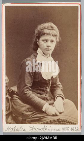 Porträt von Natalia Janotha (1856-1932), Pianistin, Komponistin, Bergsteigerin. Kostka i Mulert (Warszawa ; Zakład fotograficzny ; 1872-ca 1907), Fotografin Stockfoto