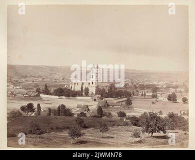 Vilnius – Blick vom Hügel Taurakalnis auf die Kirche St. Philip und St. James in der Lukiškes.. Czechowicz, Józef (1818-1888), Fotograf Stockfoto