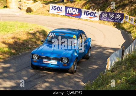 Villereversure, Ain, Frankreich, 4. September 2022. 16. historische Steigung von Villereversure (16ième Montée Historique de Villereversure). Oldtimer Stockfoto