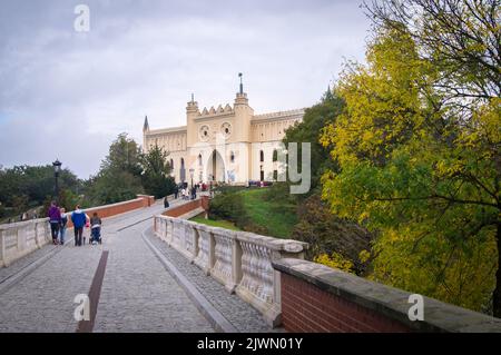 Die Straße zum Lubliner Schloss Stockfoto