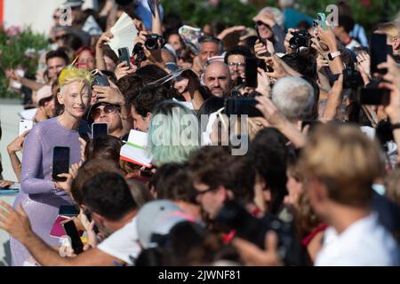 Tilda Swinton bei der Eternal Daughter Premiere und der On the Fringe Premiere während der Internationalen Filmfestspiele Venedig 79. (Mostra) in Venedig, Italien am 06. September 2022. Foto von Aurore Marechal/ABACAPRESS.COM Stockfoto