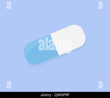 Medicine pill, Health Care und People Konzept Logo Design. Antibiotika-Kapsel, Spritze Impfung, Medizin Heilung, Pharmazie Drogen, medizinische Krankenschwester. Stock Vektor