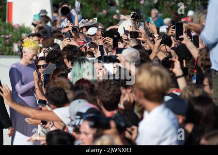 Tilda Swinton bei der Eternal Daughter Premiere und der On the Fringe Premiere während der Internationalen Filmfestspiele Venedig 79. (Mostra) in Venedig, Italien am 06. September 2022. Foto von Aurore Marechal/ABACAPRESS.COM Stockfoto