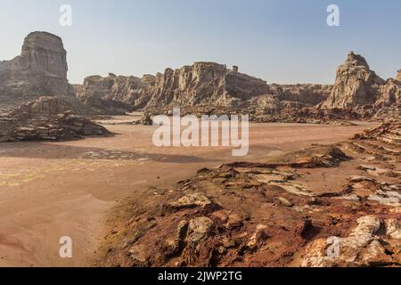 Formationen der Salzschlucht, Danakil-Senke, Äthiopien Stockfoto