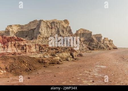 Formationen der Salzschlucht, Danakil-Senke, Äthiopien Stockfoto