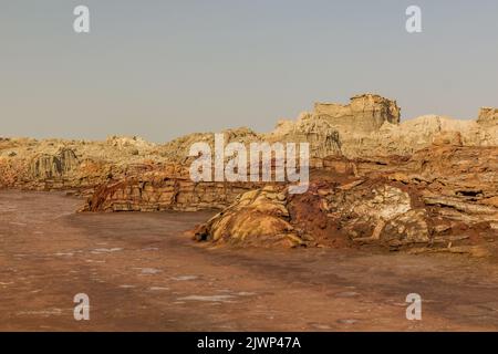 Formationen der Salzschlucht, Danakil-Senke, Äthiopien Stockfoto