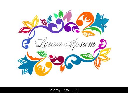 Klassischer, mehrfarbiger Grafikrahmen. Vektorgrafik Stock Vektor