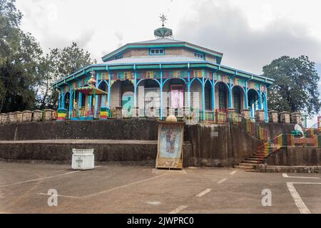 Maryam (St. Mary) Kirche in Entoto Vororten von Addis Abeba, Äthiopien Stockfoto