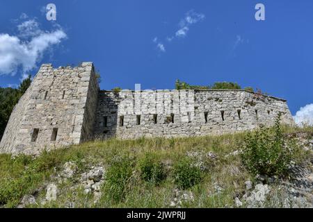 Depot, Predil, Predilsattel, Fort, Werk, Slowenien, Festung, Napoleon, Franzosenkriege, 19. Jahrhundert, Vertrauen, Ruine, Gefechtsstand, verlassen Stockfoto