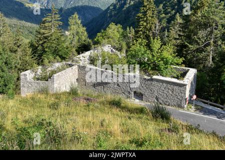 Depot, Predil, Predilsattel, Fort, Werk, Slowenien, Festung, Napoleon, Franzosenkriege, 19. Jahrhundert, Vertrauen, Ruine, Gefechtsstand, verlassen Stockfoto