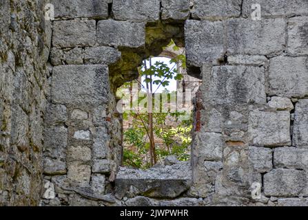 Depot, Predil, Predilsattel, Fort, Werk, Slowenien, Festung, Napoleon, Franzosenkriege, 19. Jahrhundert, Vertrauen, Ruine, Gefechtsstand, verlassen Stockfoto
