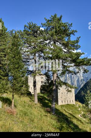Depot, Predil, Predilsattel, Fort, Werk, Slowenien, Festung, Napoleon, Franzosenkriege, 19. Jahrhundert, Vertrauen, Ruine, Gefechtsstand, verlassen Stockfoto