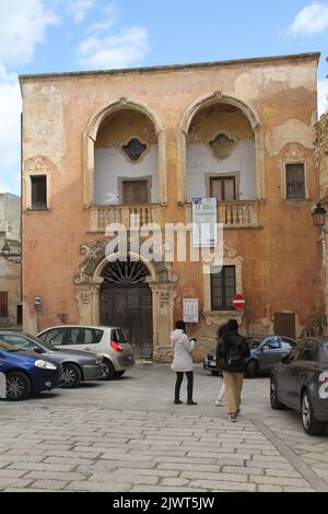 Casarano, Italien. Außenansicht des Palazzo De Judicibus aus dem 18.. Jahrhundert. Stockfoto