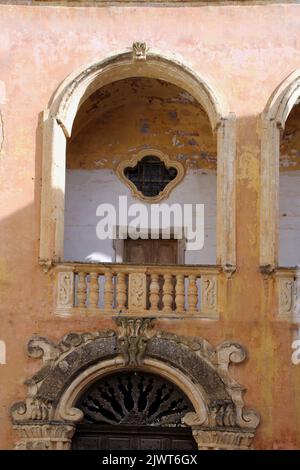 Casarano, Italien. Außenansicht des Palazzo De Judicibus aus dem 18.. Jahrhundert. Stockfoto