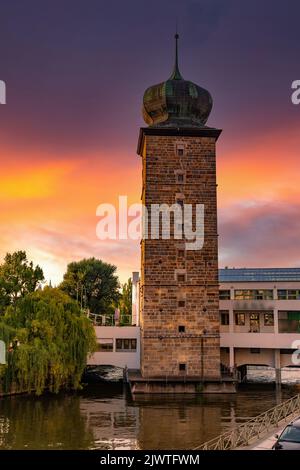 Wasserreservoirturm. Gotischer Wasserturm, Prag. Stockfoto