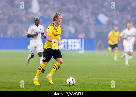 Dortmund, Deutschland. 06. September 2022. Julian Brandt (19) aus Dortmund beim UEFA Champions League-Spiel zwischen Dortmund und dem FC Kopenhagen im Signal Iduna Park in Dortmund. (Foto: Gonzales Photo/Alamy Live News Stockfoto