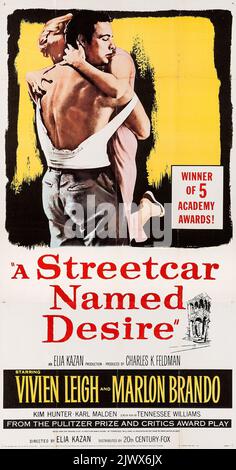 Eine Straßenbahn namens Desire (20. Century Fox, R-1958) - feat Marlon Brando und Vivien Leigh. Stockfoto