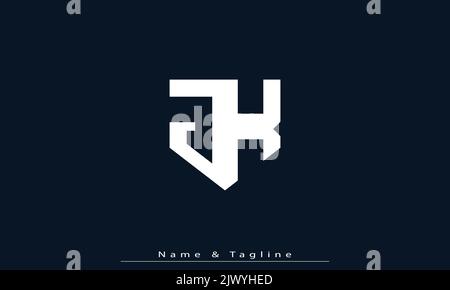 Buchstabenbuchstaben Initialen Monogramm-Logo JK , KJ Stock Vektor