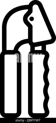 Abbildung des Symbols „Knoblauchpresse“ für die Küchenlinie Stock Vektor