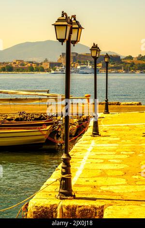 Vedos Insel in Korfu Griechenland Stockfoto