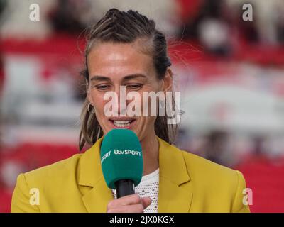 Stoke on Trent, Großbritannien. 06. September 2022. Stoke-on-Trent, England, 6. 2022. September: Jill Scott vor dem FIFA WWC Qualifier-Spiel zwischen England und Luxemburg im bet365-Stadion in Stoke-on-Trent, England (Natalie Mincher/SPP) Quelle: SPP Sport Pressefoto. /Alamy Live News Stockfoto