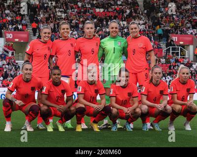 Stoke on Trent, Großbritannien. 06. September 2022. Stoke-on-Trent, England, 6. 2022. September: England-Teamfoto vor dem FIFA WWC Qualifier-Spiel zwischen England und Luxemburg im bet365. Stadion in Stoke-on-Trent, England (Natalie Mincher/SPP) Quelle: SPP Sport Pressefoto. /Alamy Live News Stockfoto