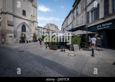 Villeneuve-lès-Avignon Provence Südfrankreich ein malerisches Dorf. Stockfoto