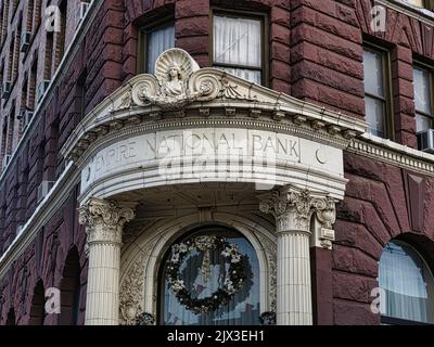 Empire National Bank / Oak Hall Gebäude in Clarksburg WV USA Stockfoto