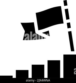 Mission Geschäftsethik Glyphe Symbol Vektor Illustration Stock Vektor