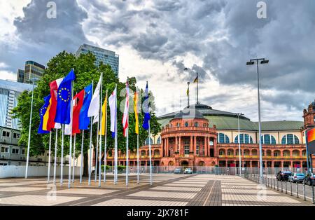 Festhalle, eine Ausstellungshalle in Frankfurt am Main, Deutschland Stockfoto