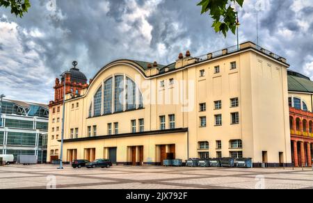 Festhalle, eine Ausstellungshalle in Frankfurt am Main, Deutschland Stockfoto