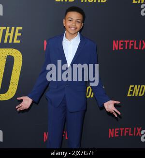 Hollywood, USA. 06. September 2022. Shaun Dixon kommt bei der Los Angeles Premiere von END OF THE ROAD an, die am Dienstag, dem 6. September 2022, im Tudum Theater in Hollywood, CA, stattfand. (Foto: Juan Pablo Rico/Sipa USA) Quelle: SIPA USA/Alamy Live News Stockfoto