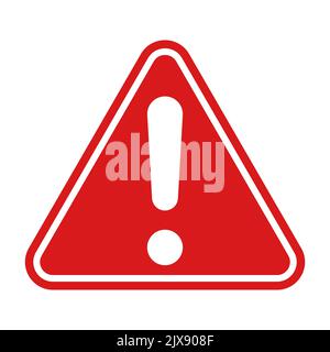 Rotes Dreieck-Symbol, Industrie-Sicherheitsalarm! Falsch, Warnstraße Stock Vektor