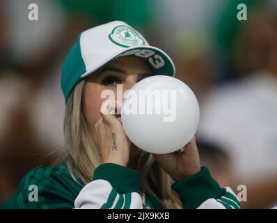 Sao Paulo, Brasilien. 06. September 2022. Unterstützer während eines Spiels zwischen Palmeiras und Atletico PR im Allianz Parque in Sao Paulo, Brasilien, Foto: fernando roberto/spp (Fernando Roberto/SPP) Quelle: SPP Sport Press Foto. /Alamy Live News Stockfoto