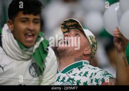 Sao Paulo, Brasilien. 06. September 2022. Unterstützer während eines Spiels zwischen Palmeiras und Atletico PR im Allianz Parque in Sao Paulo, Brasilien, Foto: fernando roberto/spp (Fernando Roberto/SPP) Quelle: SPP Sport Press Foto. /Alamy Live News Stockfoto