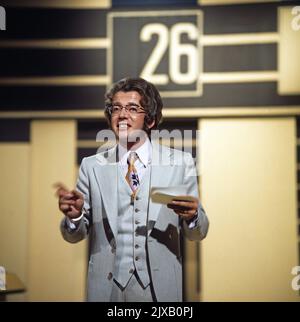 Das Kreuzwortspiel, Spielshow, Deutschland 1971, Moderator Dieter Thomas Heck Stockfoto