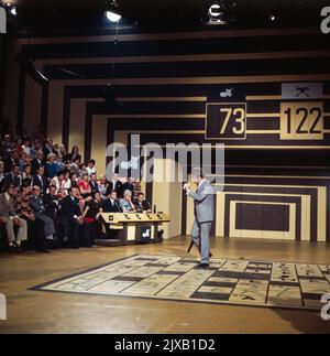 Das Kreuzwortspiel, Spielshow, Deutschland 1971, Moderator Dieter Thomas Heck Stockfoto