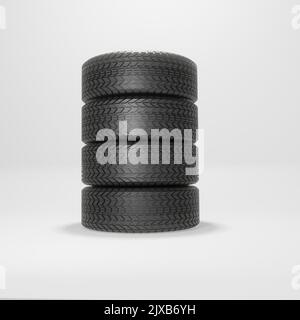 Autoreifen realistisches 3D Design Stockfoto