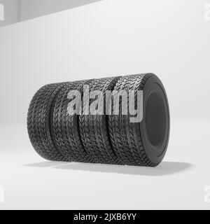Autoreifen realistisches 3D Design Stockfoto