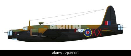 Vickers Wellington Mk IC (X9827, KX-F) der 311. Squadron RAF, Juli 1942 Stockfoto