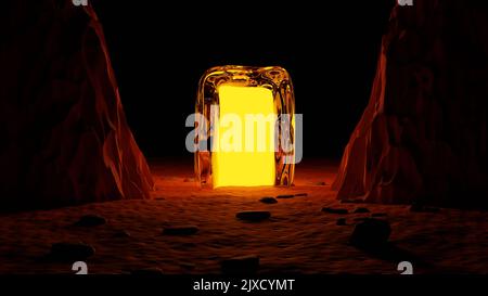 Portal aus glänzendem Glas Stockfoto