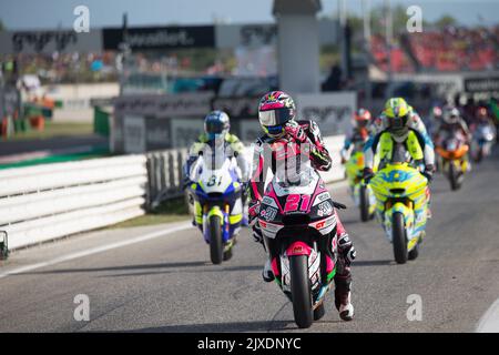 Misano Adriatico, Italien. 04. September 2022. Moto2 Rennen während des Gran Premio di San Marino e della Riviera di Rimini Rennen Moto GP, MotoGP Weltmeisterschaft in Misano Adriatico, Italien, September 04 2022 Quelle: Independent Photo Agency/Alamy Live News Stockfoto