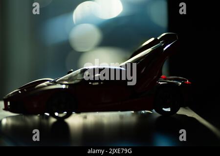 Ferrari „La Ferrari“. Silhouette. Reine Kunst Stockfoto