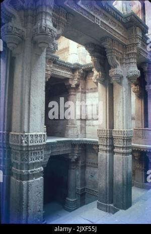 Adalaj Vav, Unterwasser-Reservoir Gujrat Stockfoto