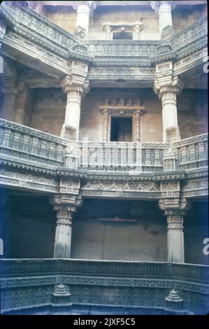 Adalaj Vav, Unterwasser-Reservoir Gujrat Stockfoto