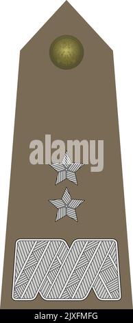 Schulterpolster NATO-Offizierszeichen für die GENERAŁ DYWIZJI (DIVISIONSGENERAL)-Insignien in den polnischen Landstreitkräften Stock Vektor