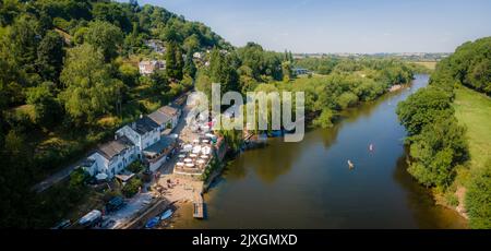 Symonds Yat, Herefordshire - Ein Dorf am Flussufer des Forest of Dean und River Wye im Südwesten Englands - Großbritannien Stockfoto