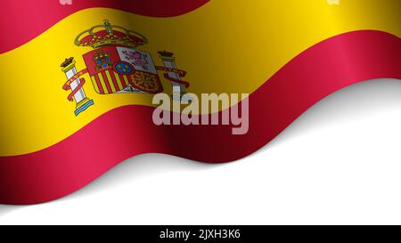 EPS10 Vektor Patriotisches Herz mit Flagge von Spanien. Ein Element der Wirkung für die Verwendung, die Sie daraus machen möchten. Stock Vektor