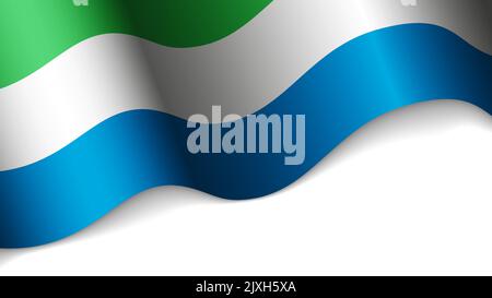 EPS10 Vektor Patriotisches Herz mit Flagge von SierraLeone. Ein Element der Wirkung für die Verwendung, die Sie daraus machen möchten. Stock Vektor