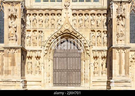 Beverley Minster oder die Pfarrkirche St. John und St. Martin Westfront Beverley Yorkshire East Riding of Yorkshire England GB Europa Stockfoto